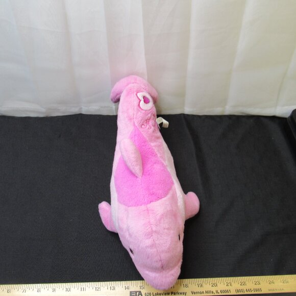The Petting Zoo Pink Dolphin Plush Toy 17" Heart Gem Sea World 1994 Vintage - Picture 7 of 12